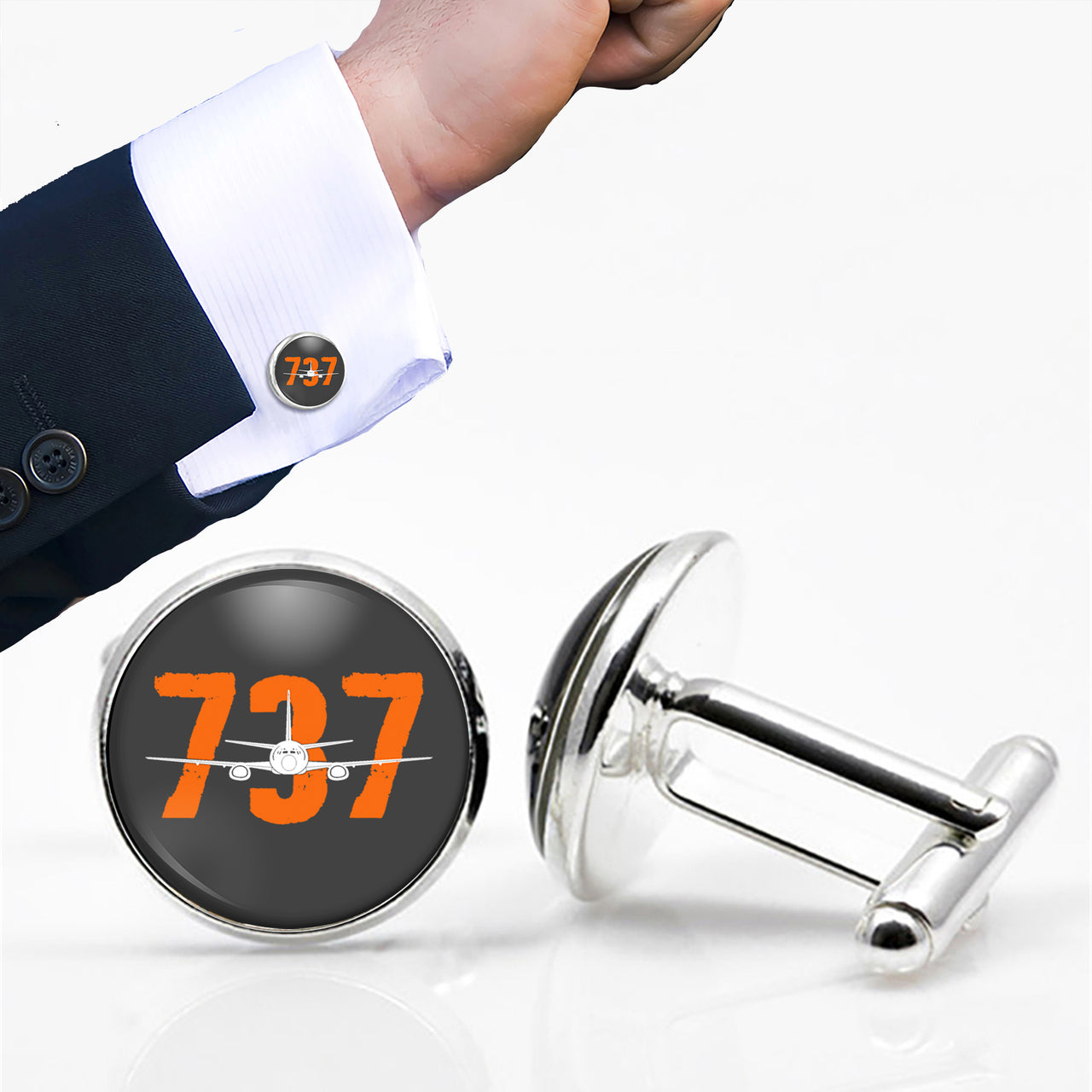 Boeing 737 Designed Designed Cuff Links