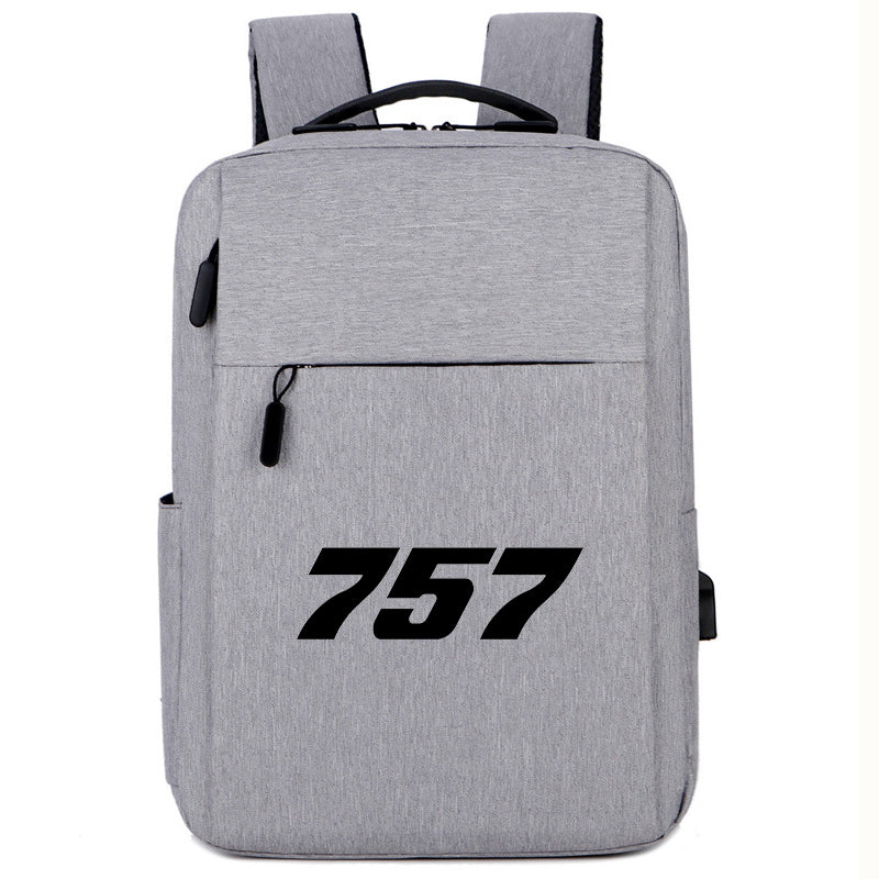 757 Flat Text Designed Super Travel Bags