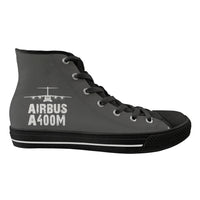 Thumbnail for Airbus A400M & Plane Designed Long Canvas Shoes (Men)