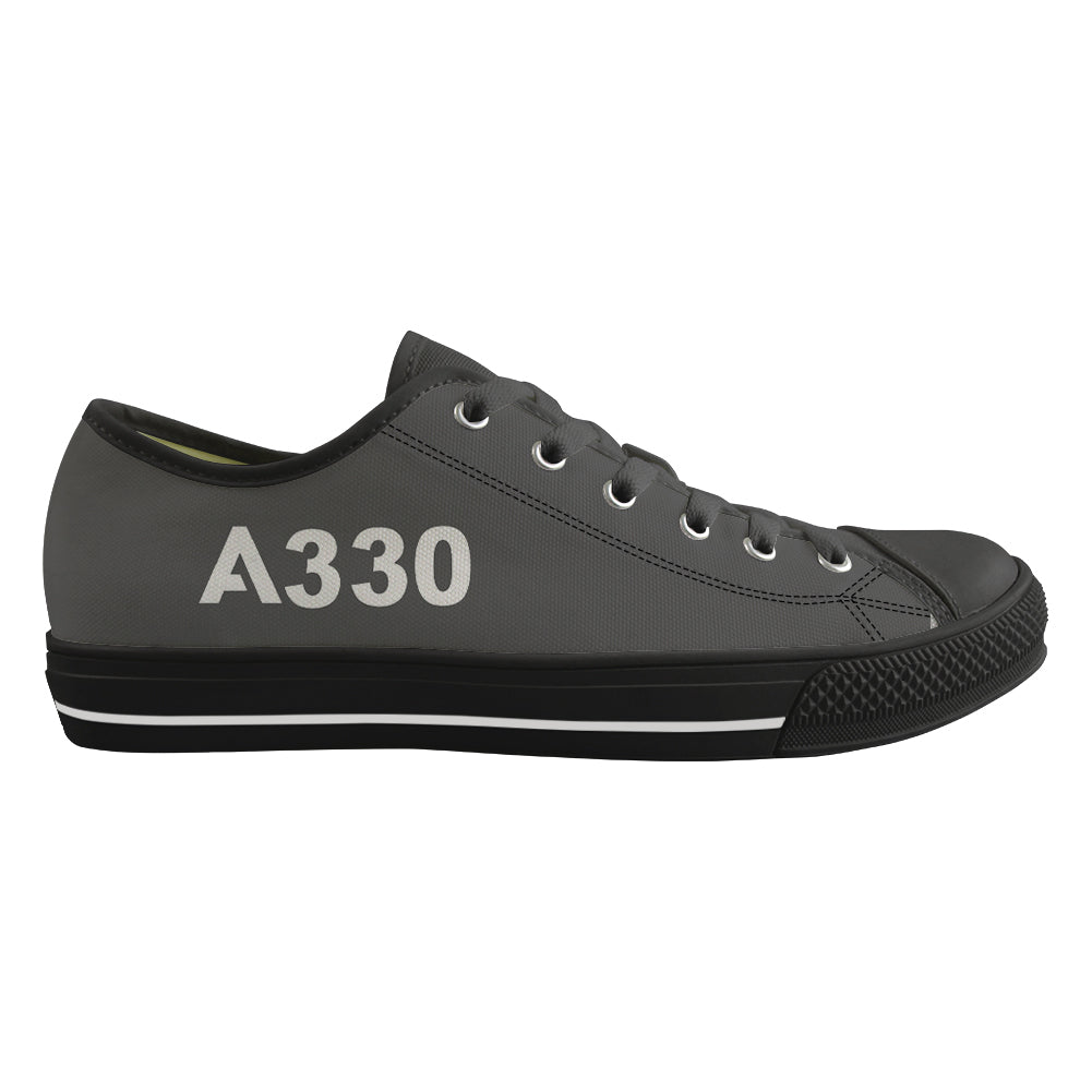 A330 Flat Text Designed Canvas Shoes (Women)