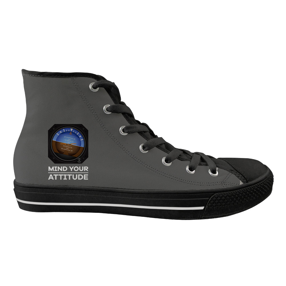 Mind Your Attitude Designed Long Canvas Shoes (Men)