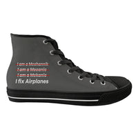 Thumbnail for I Fix Airplanes Designed Long Canvas Shoes (Women)