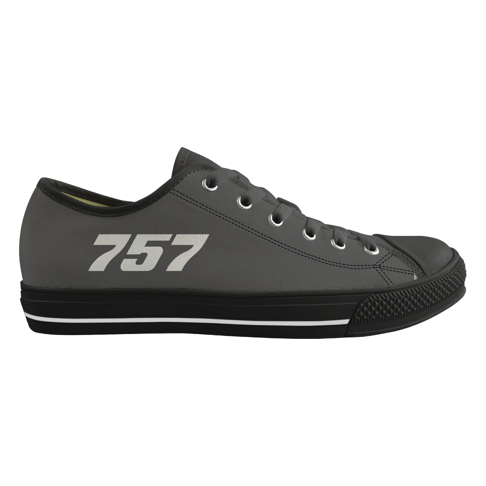 757 Flat Text Designed Canvas Shoes (Women)