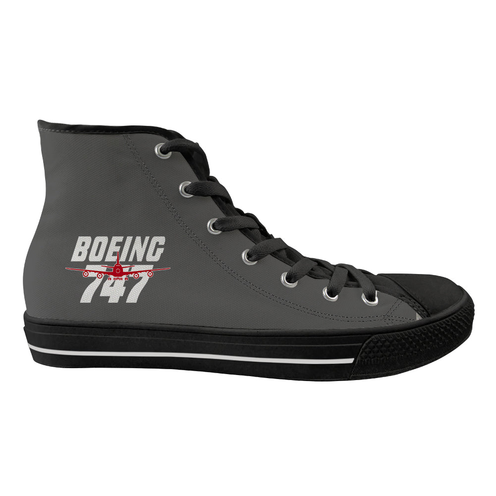 Amazing Boeing 747 Designed Long Canvas Shoes (Women)