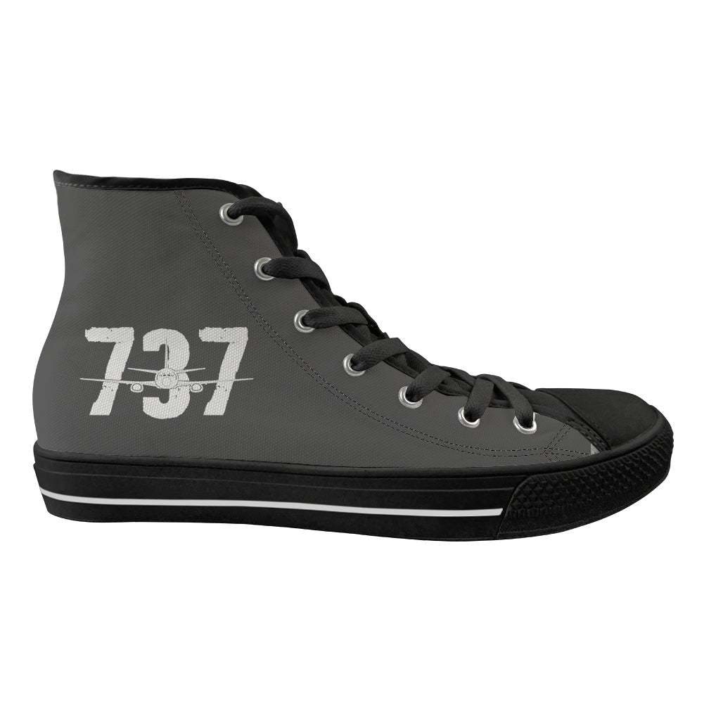 Boeing 737 Designed Designed Long Canvas Shoes (Men)