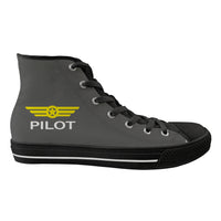 Thumbnail for Pilot & Badge Designed Long Canvas Shoes (Men)