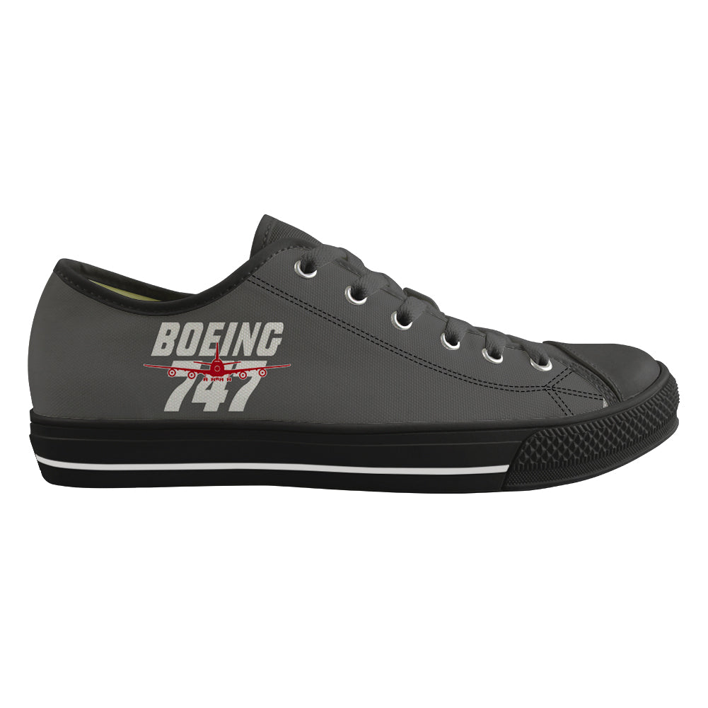 Amazing Boeing 747 Designed Canvas Shoes (Women)