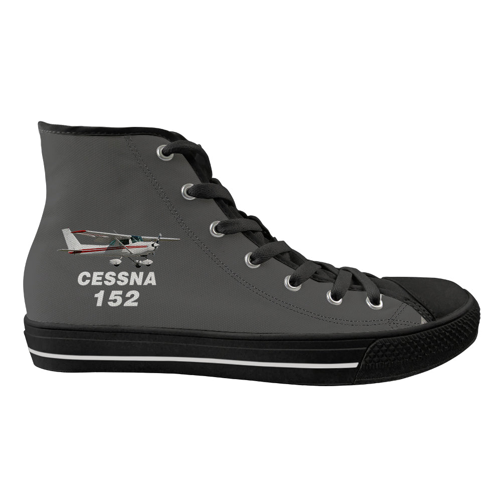 The Cessna 152 Designed Long Canvas Shoes (Men)