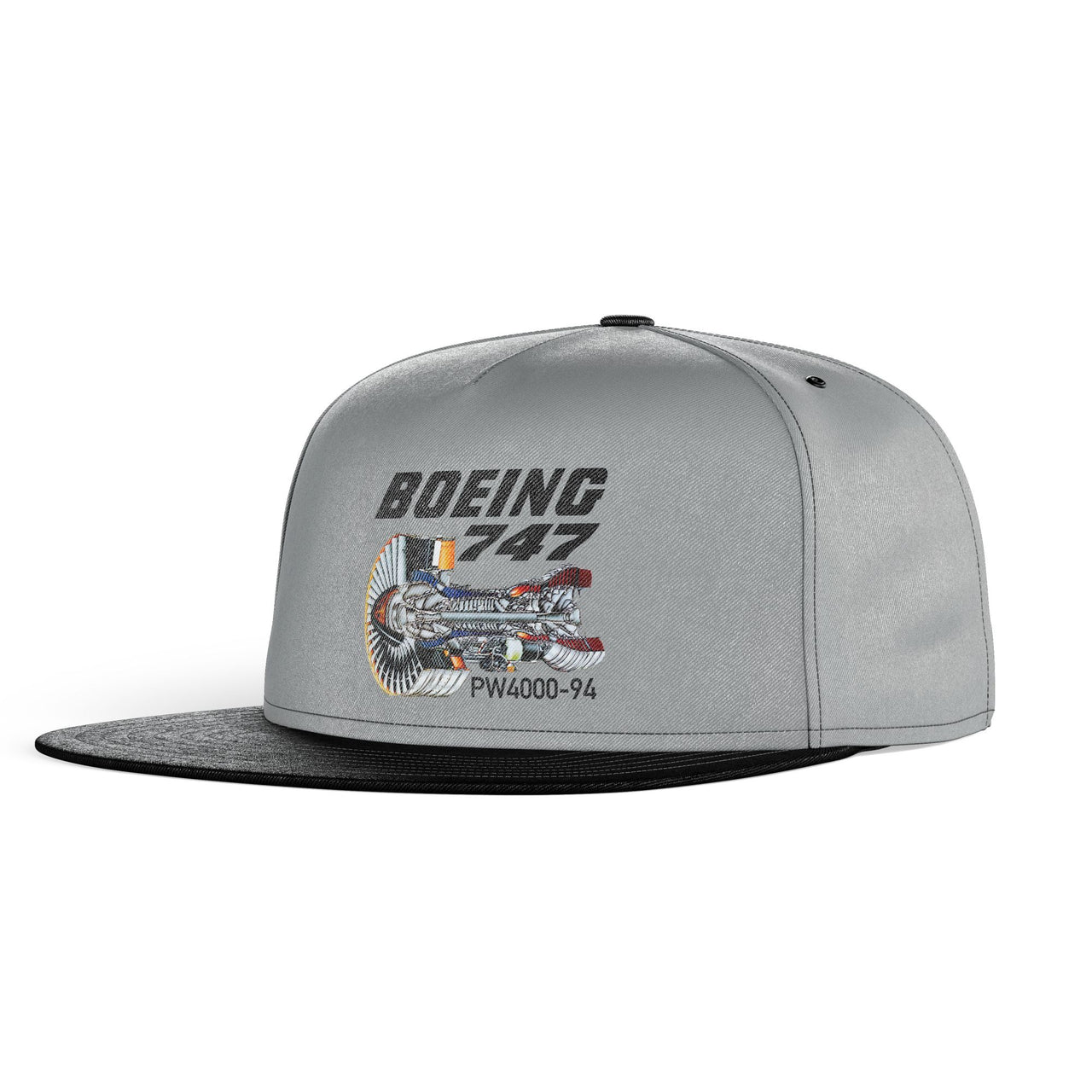 Boeing 747 & PW4000-94 Engine Designed Snapback Caps & Hats