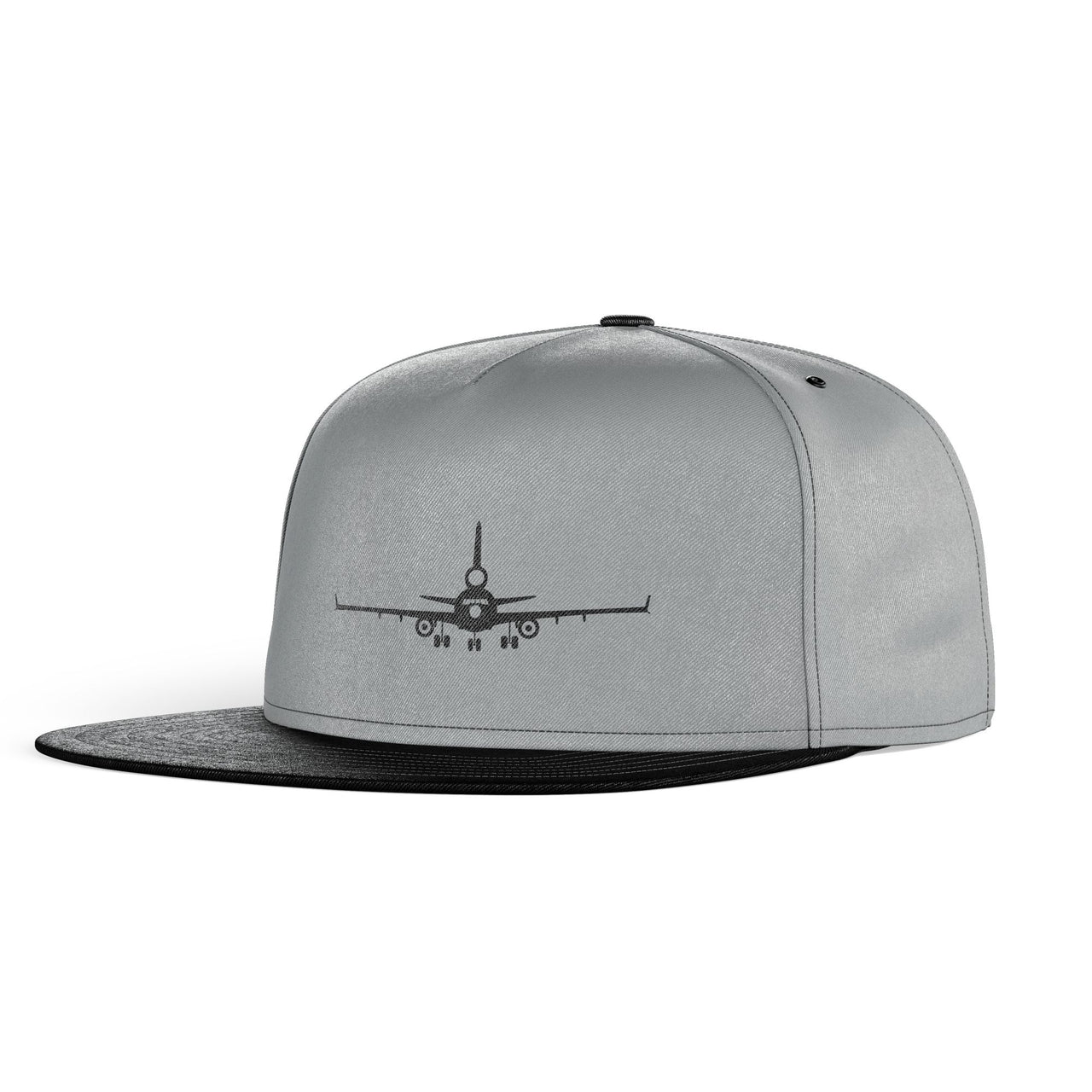 McDonnell Douglas MD-11 Silhouette Plane Designed Snapback Caps & Hats