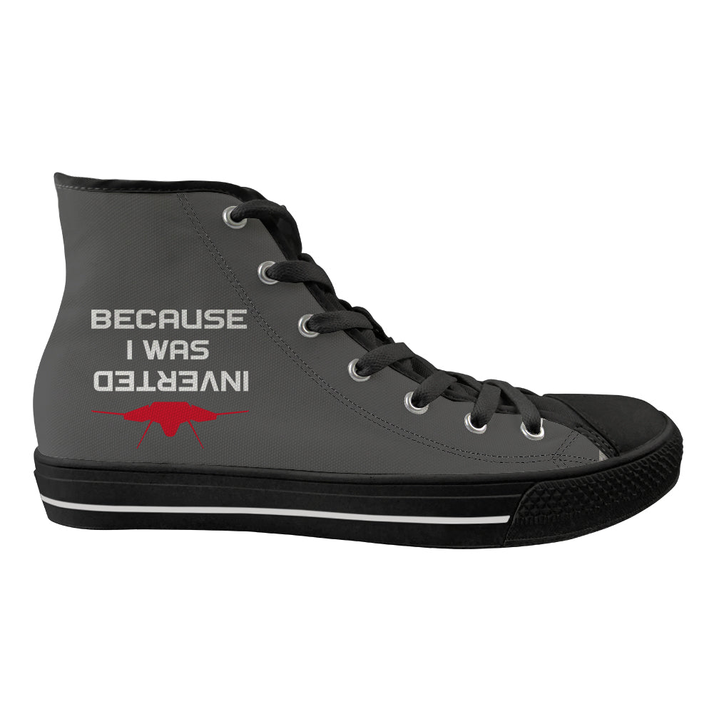 Because I was Inverted Designed Long Canvas Shoes (Men)