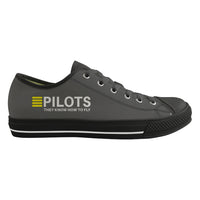 Thumbnail for Pilots They Know How To Fly Designed Canvas Shoes (Women)