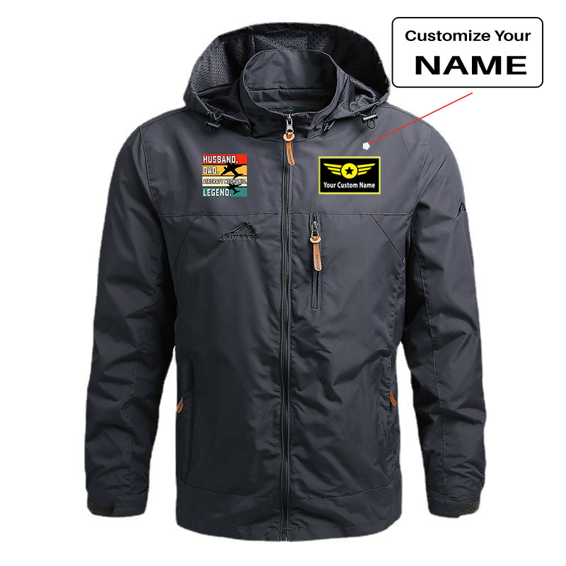 Husband & Dad & Aircraft Mechanic & Legend Designed Thin Stylish Jackets