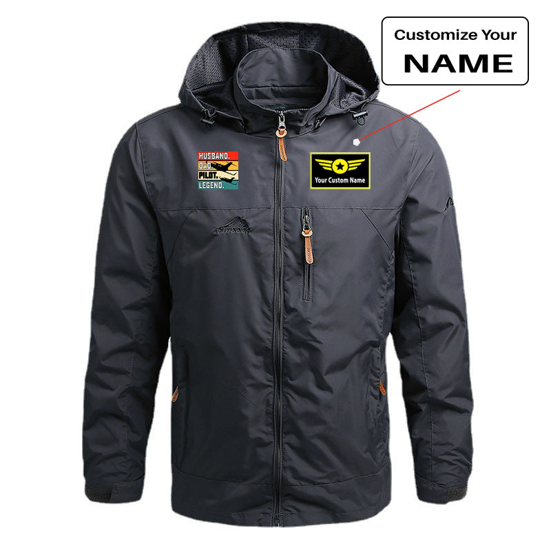 Husband & Dad & Pilot & Legend Designed Thin Stylish Jackets