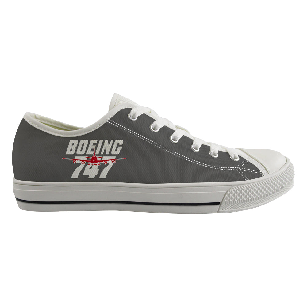 Amazing Boeing 747 Designed Canvas Shoes (Women)