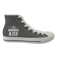 Thumbnail for Airbus A350 & Plane Designed Long Canvas Shoes (Men)