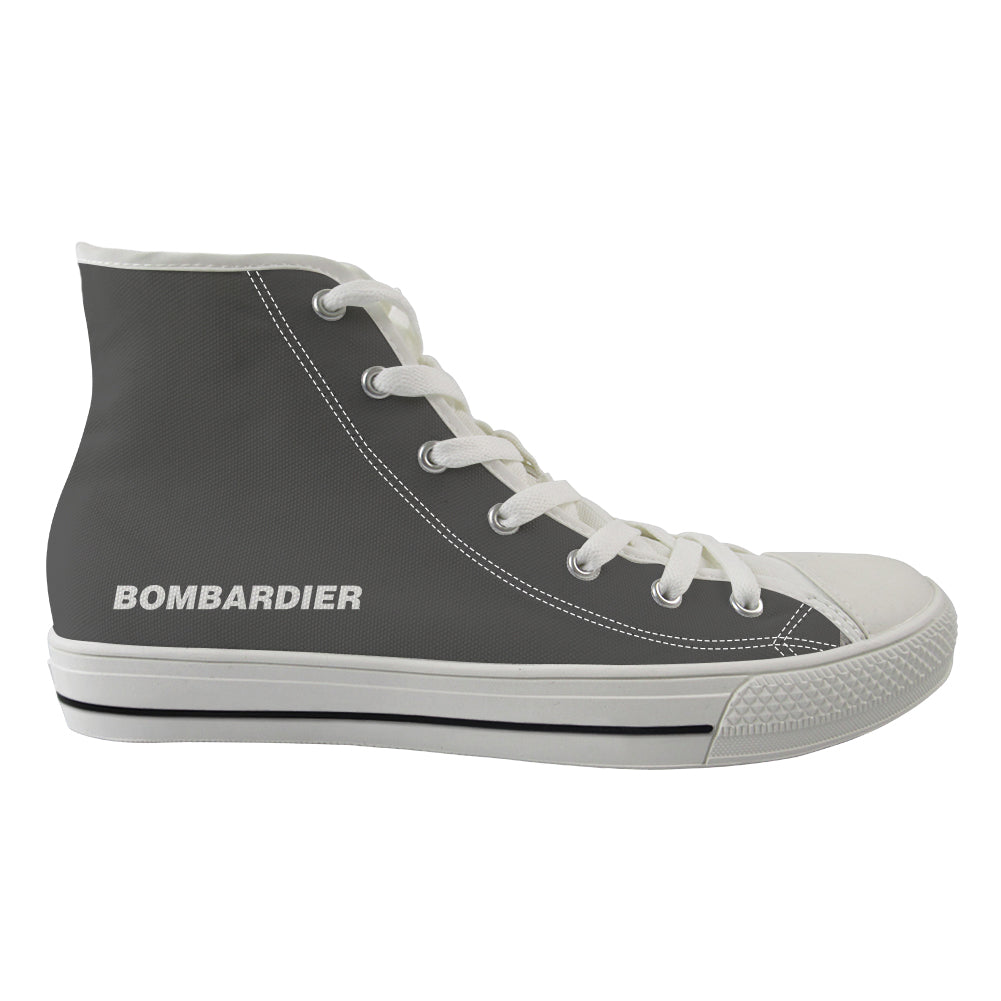 Bombardier & Text Designed Long Canvas Shoes (Women)