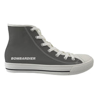 Thumbnail for Bombardier & Text Designed Long Canvas Shoes (Women)