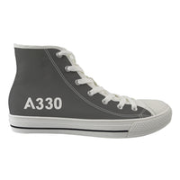 Thumbnail for A330 Flat Text Designed Long Canvas Shoes (Women)