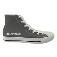 Thumbnail for Gulfstream & Text Designed Long Canvas Shoes (Men)