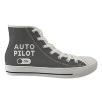 Thumbnail for Auto Pilot ON Designed Long Canvas Shoes (Men)