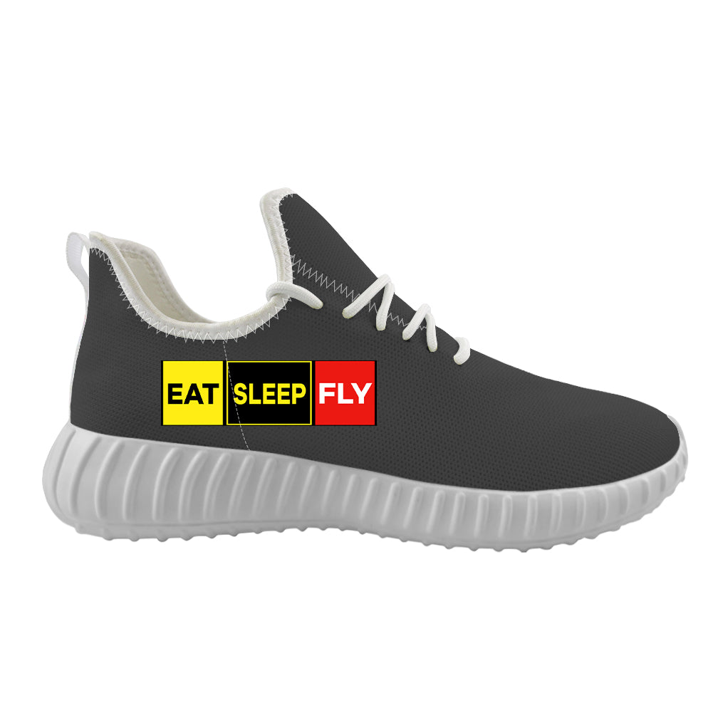 Eat Sleep Fly (Colourful) Designed Sport Sneakers & Shoes (WOMEN)