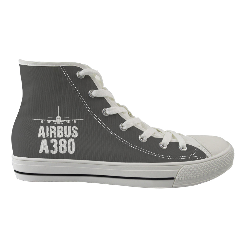 Airbus A380 & Plane Designed Long Canvas Shoes (Men)