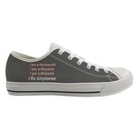 Thumbnail for I Fix Airplanes Designed Canvas Shoes (Men)