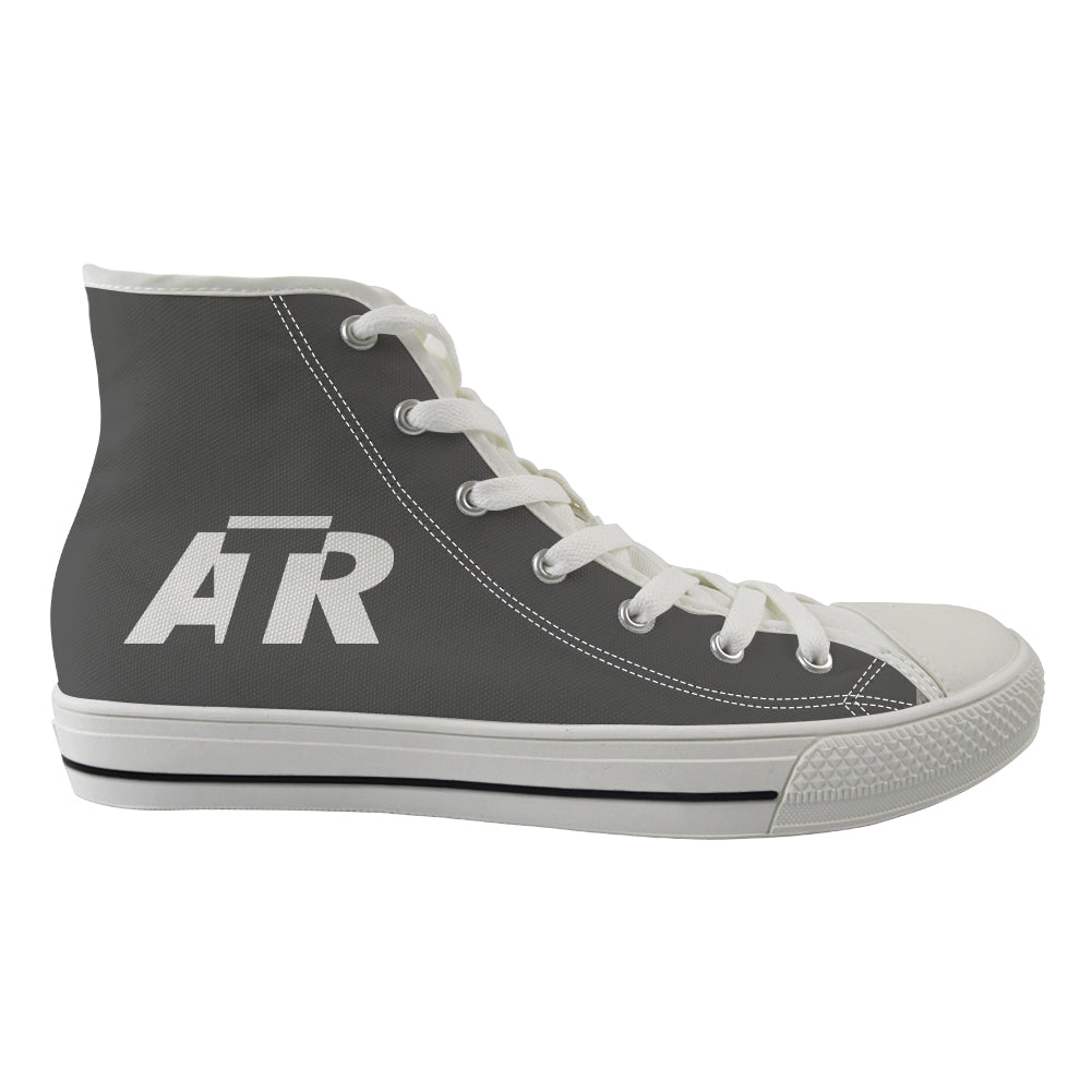 ATR & Text Designed Long Canvas Shoes (Women)