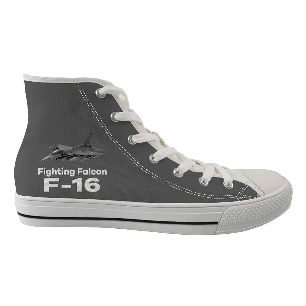 The Fighting Falcon F16 Designed Long Canvas Shoes (Men)