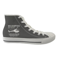 Thumbnail for Helicopter [Noun] Designed Long Canvas Shoes (Men)