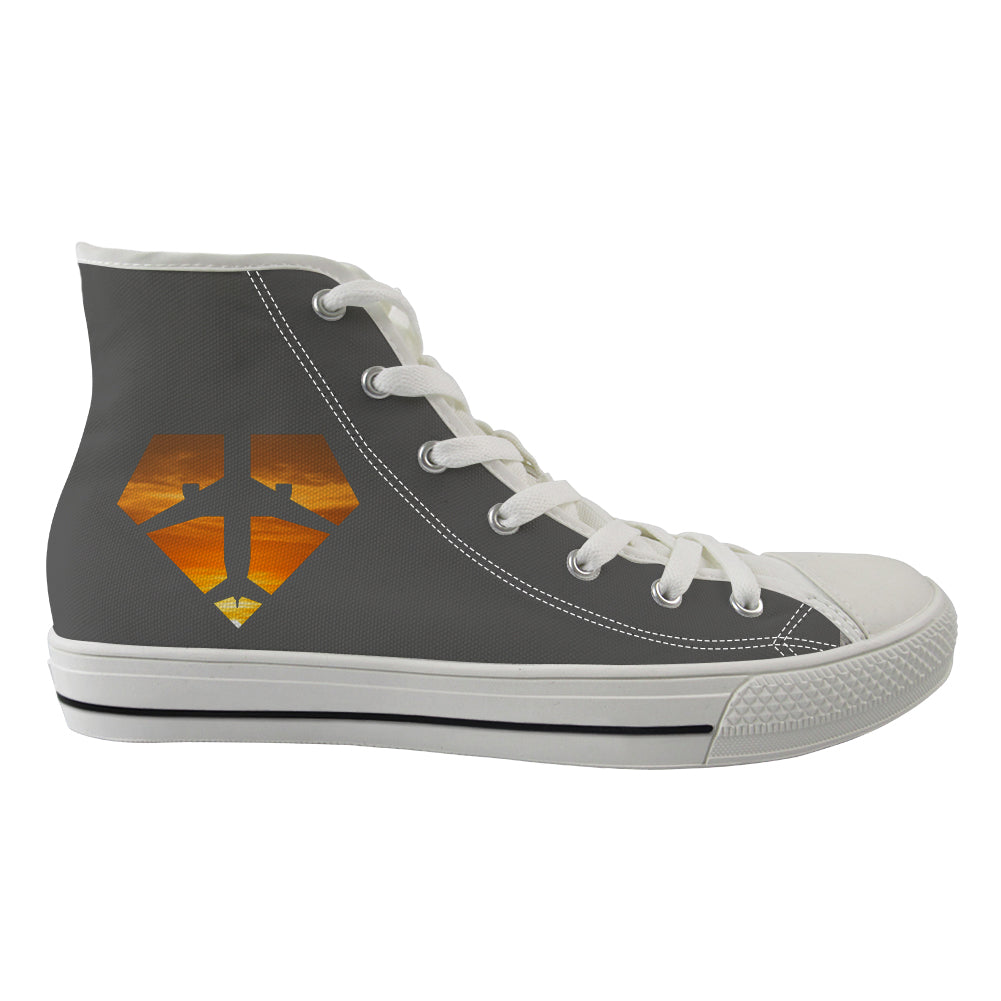 Supermen of The Skies (Sunset) Designed Long Canvas Shoes (Men)