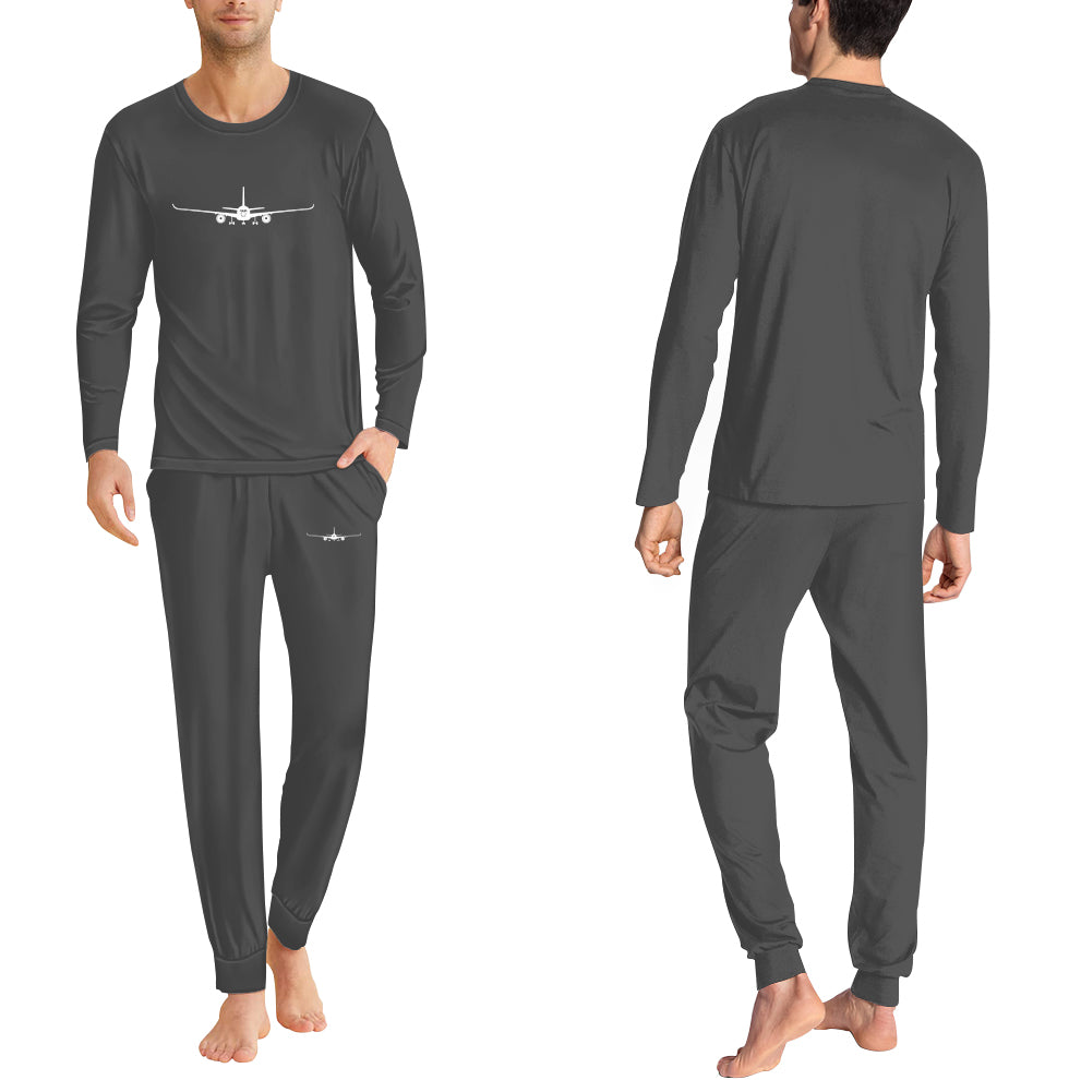 Airbus A350 Silhouette Designed Men Pijamas