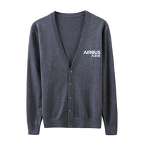 Thumbnail for Airbus A350 & Text Designed Cardigan Sweaters