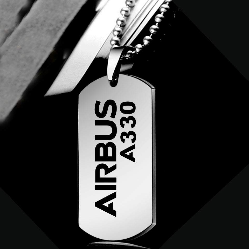 Airbus A330 & Text Designed Metal Necklaces