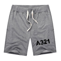 Thumbnail for A321 Flat Text Designed Cotton Shorts