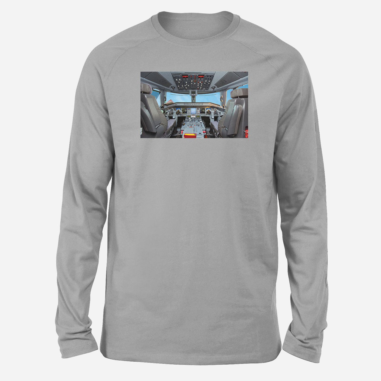 Embraer E190 Cockpit Designed Long-Sleeve T-Shirts