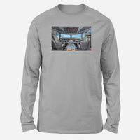 Thumbnail for Embraer E190 Cockpit Designed Long-Sleeve T-Shirts