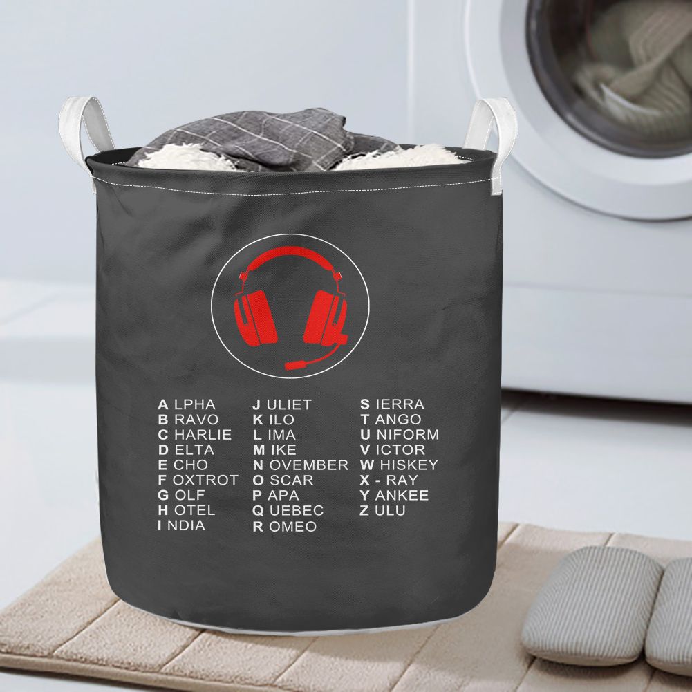 Aviation Alphabet 3 Designed Laundry Baskets