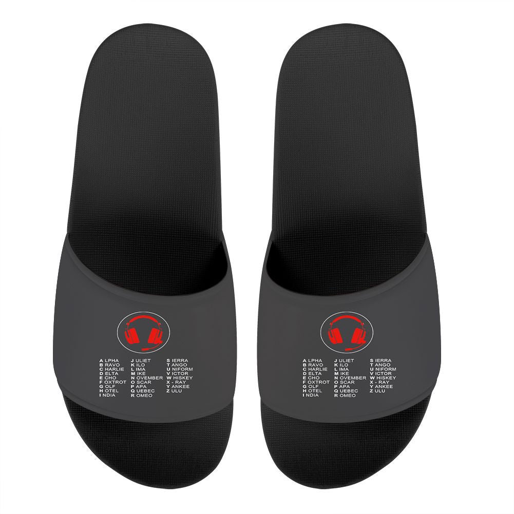 Aviation Alphabet 3 Designed Sport Slippers