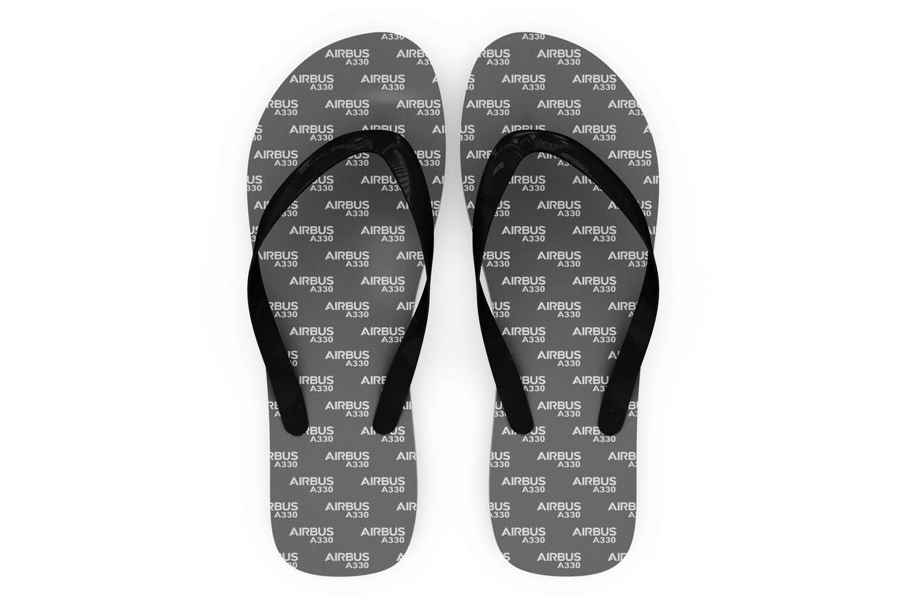 Airbus A330 & Text Designed Slippers (Flip Flops)