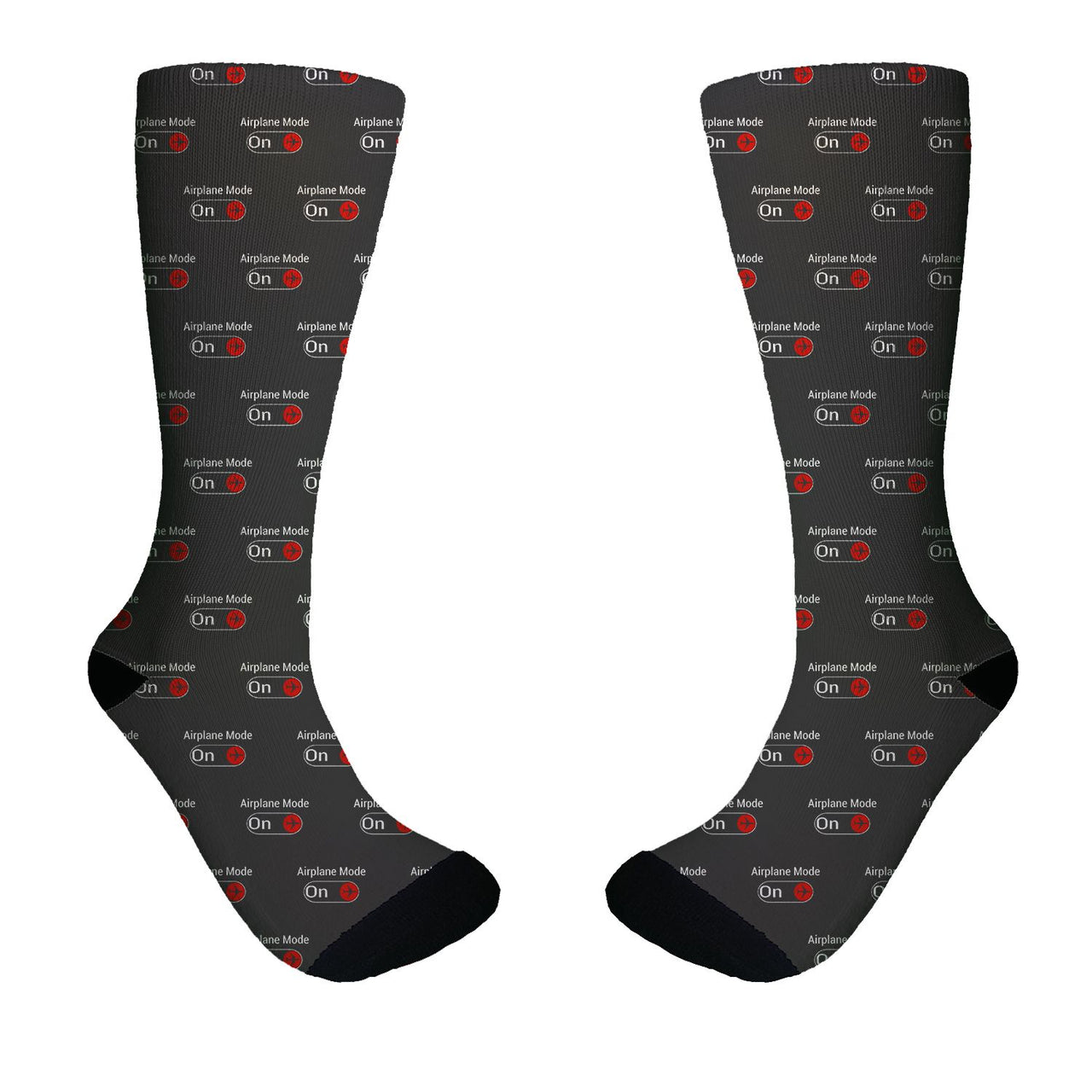 Airplane Mode On Designed Socks