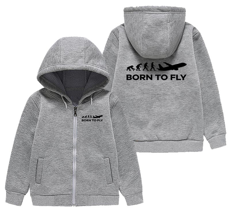 Born To Fly Designed "CHILDREN" Zipped Hoodies