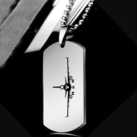 Thumbnail for McDonnell Douglas MD-11 Silhouette Plane Designed Metal Necklaces