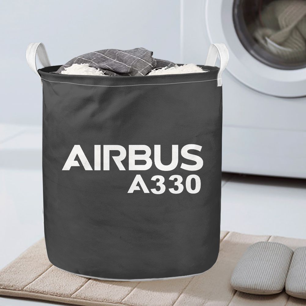 Airbus A330 & Text Designed Laundry Baskets