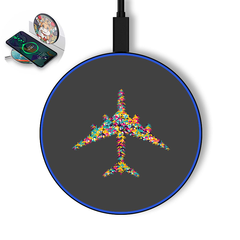 Colourful Airplane Designed Wireless Chargers