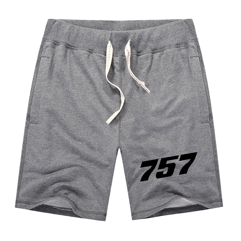 757 Flat Text Designed Cotton Shorts