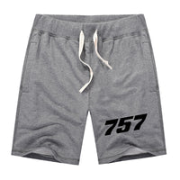 Thumbnail for 757 Flat Text Designed Cotton Shorts