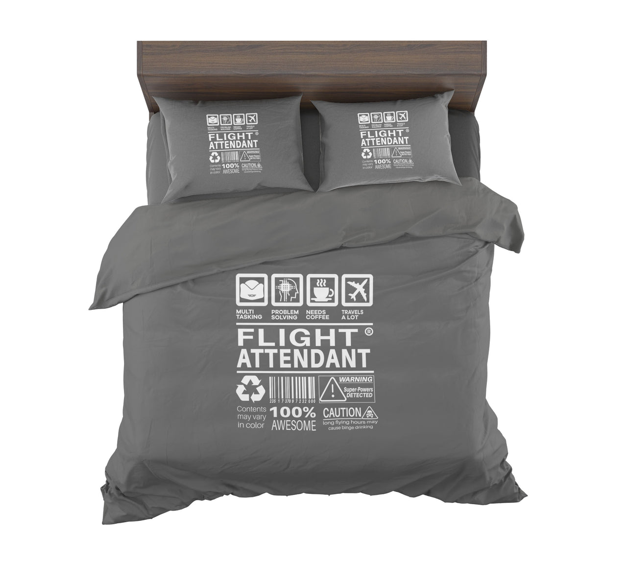 Flight Attendant Label Designed Bedding Sets