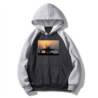 Thumbnail for Military Jet During Sunset Designed Colourful Hoodies